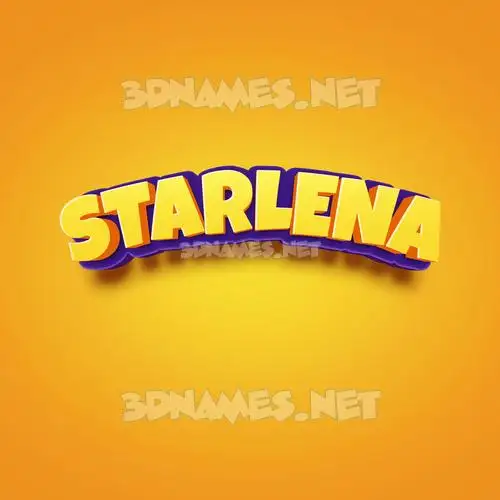 starlena in Orange Toon style - 3D name wallpaper starlena in Orange Toon style - 3D name wallpaper
