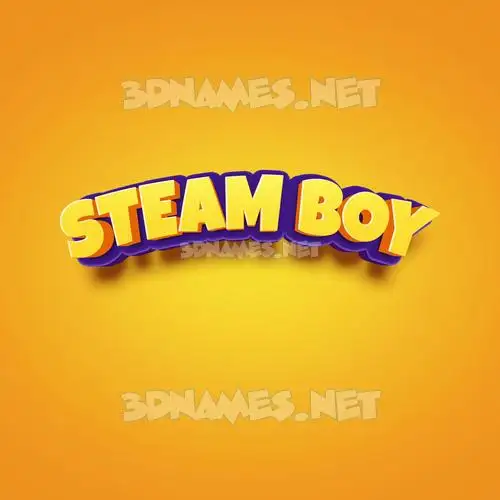 steam boy in Orange Toon style - 3D name wallpaper steam boy in Orange Toon style - 3D name wallpaper