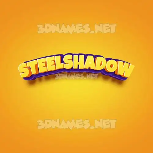 steelshadow in Orange Toon style - 3D name wallpaper steelshadow in Orange Toon style - 3D name wallpaper