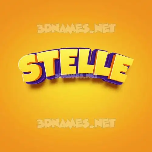 stelle in Orange Toon style - 3D name wallpaper stelle in Orange Toon style - 3D name wallpaper
