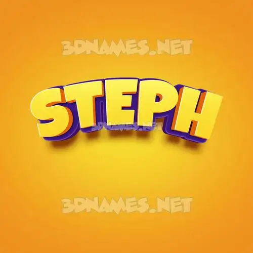 steph in Orange Toon style - 3D name wallpaper