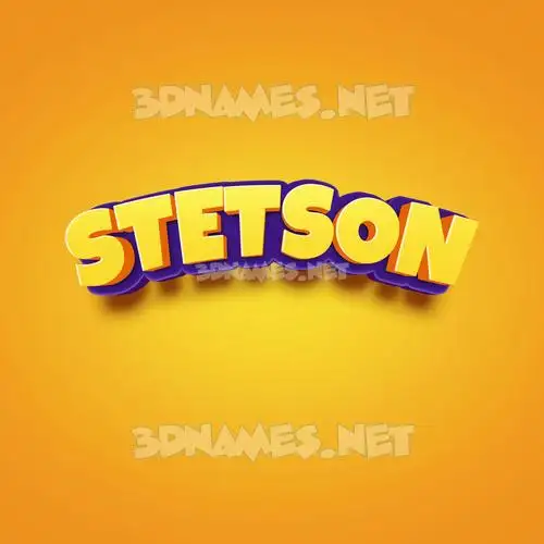 stetson in Orange Toon style - 3D name wallpaper stetson in Orange Toon style - 3D name wallpaper