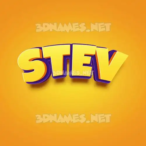 stev in Orange Toon style - 3D name wallpaper