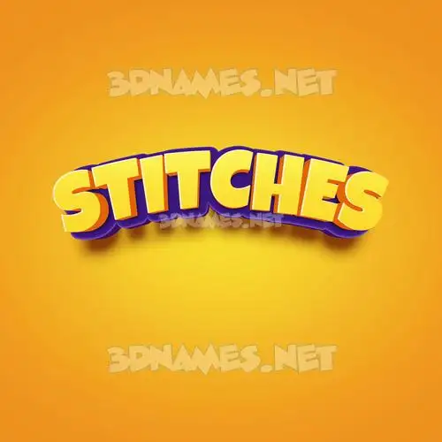 stitches in Orange Toon style - 3D name wallpaper stitches in Orange Toon style - 3D name wallpaper