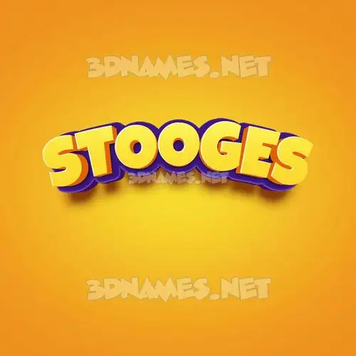 stooges in Orange Toon style - 3D name wallpaper
