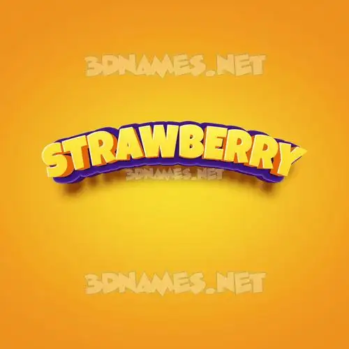 strawberry in Orange Toon style - 3D name wallpaper strawberry in Orange Toon style - 3D name wallpaper