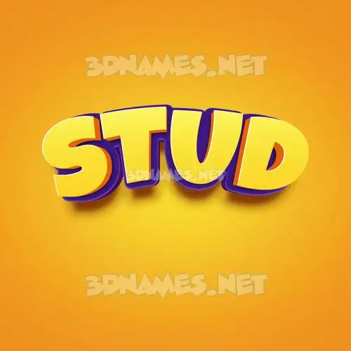 stud in Orange Toon style - 3D name wallpaper stud in Orange Toon style - 3D name wallpaper
