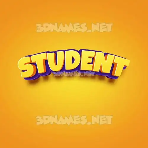 student in Orange Toon style - 3D name wallpaper student in Orange Toon style - 3D name wallpaper