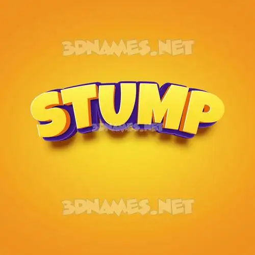 stump in Orange Toon style - 3D name wallpaper stump in Orange Toon style - 3D name wallpaper