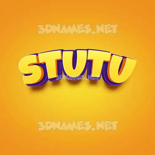 stutu in Orange Toon style - 3D name wallpaper stutu in Orange Toon style - 3D name wallpaper
