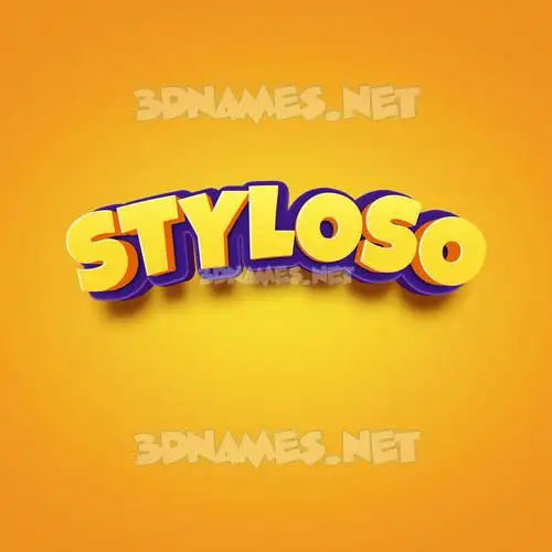 styloso in Orange Toon style - 3D name wallpaper styloso in Orange Toon style - 3D name wallpaper