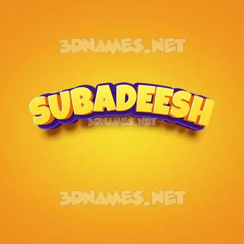 subadeesh in Orange Toon style - 3D name wallpaper subadeesh in Orange Toon style - 3D name wallpaper