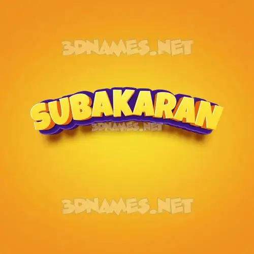 subakaran in Orange Toon style - 3D name wallpaper subakaran in Orange Toon style - 3D name wallpaper