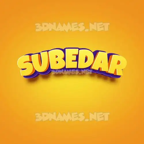 subedar in Orange Toon style - 3D name wallpaper subedar in Orange Toon style - 3D name wallpaper