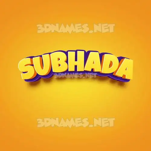 subhada in Orange Toon style - 3D name wallpaper subhada in Orange Toon style - 3D name wallpaper