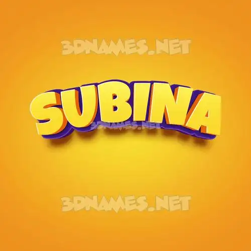 subina in Orange Toon style - 3D name wallpaper subina in Orange Toon style - 3D name wallpaper
