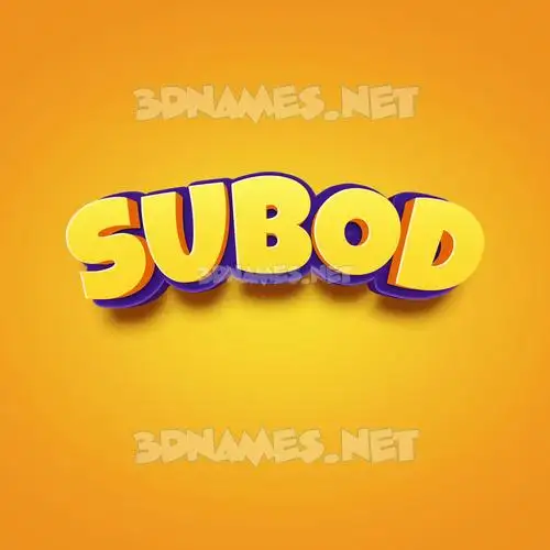 subod in Orange Toon style - 3D name wallpaper subod in Orange Toon style - 3D name wallpaper