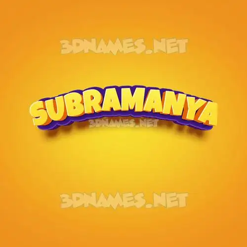 subramanya in Orange Toon style - 3D name wallpaper subramanya in Orange Toon style - 3D name wallpaper