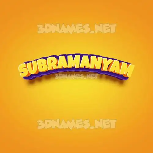 subramanyam in Orange Toon style - 3D name wallpaper subramanyam in Orange Toon style - 3D name wallpaper