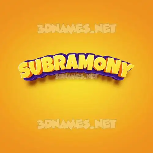 subramony in Orange Toon style - 3D name wallpaper subramony in Orange Toon style - 3D name wallpaper