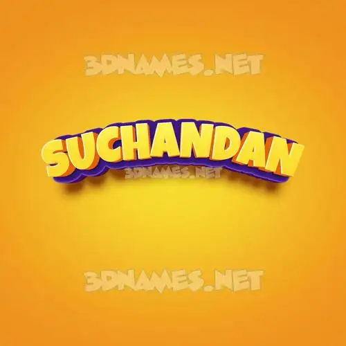 suchandan in Orange Toon style - 3D name wallpaper