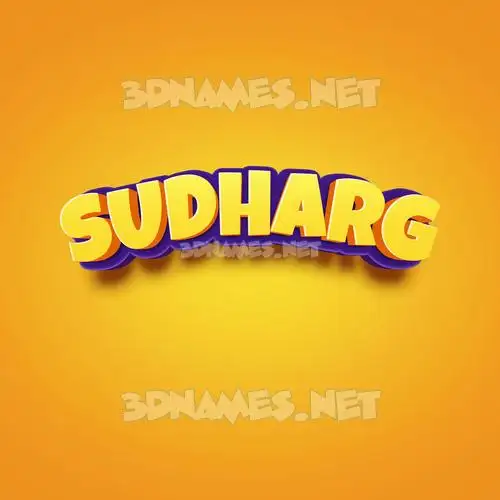sudharg in Orange Toon style - 3D name wallpaper