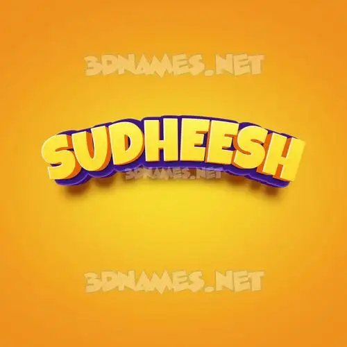 sudheesh in Orange Toon style - 3D name wallpaper
