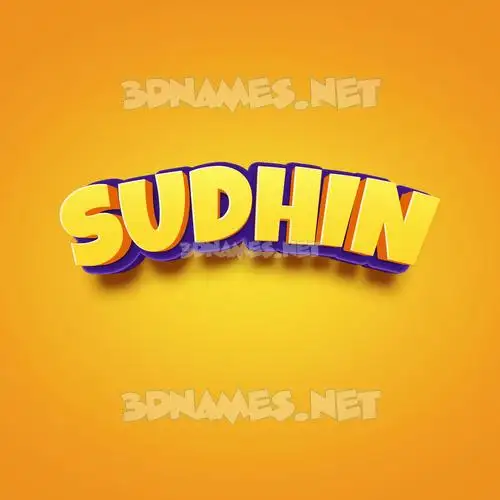 sudhin in Orange Toon style - 3D name wallpaper sudhin in Orange Toon style - 3D name wallpaper