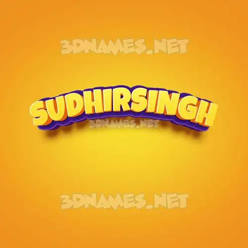 sudhirsingh in Orange Toon style - 3D name wallpaper