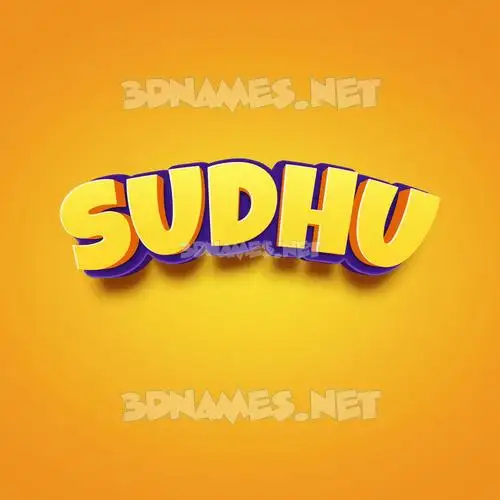 sudhu in Orange Toon style - 3D name wallpaper sudhu in Orange Toon style - 3D name wallpaper