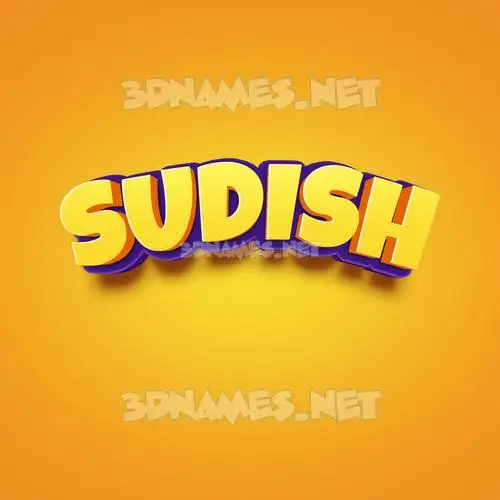 sudish in Orange Toon style - 3D name wallpaper sudish in Orange Toon style - 3D name wallpaper