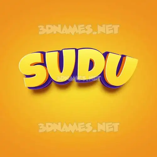 sudu in Orange Toon style - 3D name wallpaper sudu in Orange Toon style - 3D name wallpaper