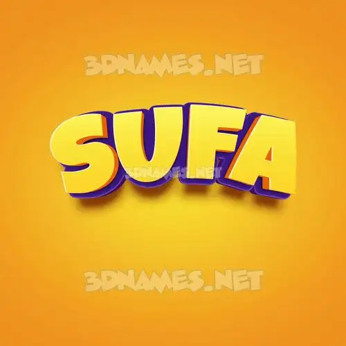sufa in Orange Toon style - 3D name wallpaper sufa in Orange Toon style - 3D name wallpaper