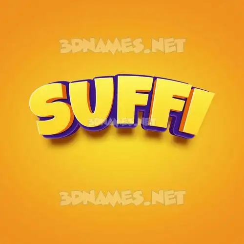 suffi in Orange Toon style - 3D name wallpaper suffi in Orange Toon style - 3D name wallpaper