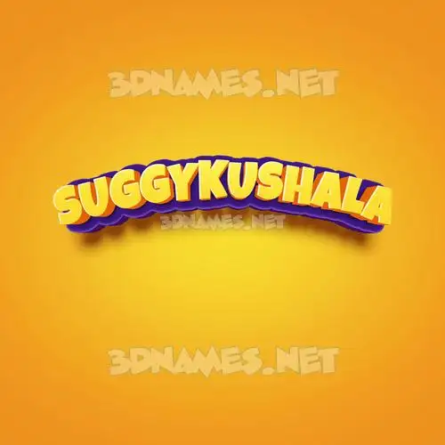 suggykushala in Orange Toon style - 3D name wallpaper suggykushala in Orange Toon style - 3D name wallpaper