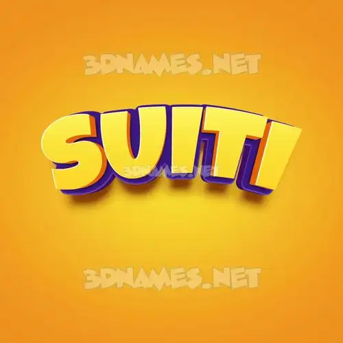 suiti in Orange Toon style - 3D name wallpaper suiti in Orange Toon style - 3D name wallpaper