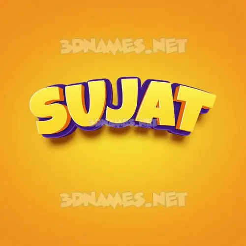 sujat in Orange Toon style - 3D name wallpaper sujat in Orange Toon style - 3D name wallpaper