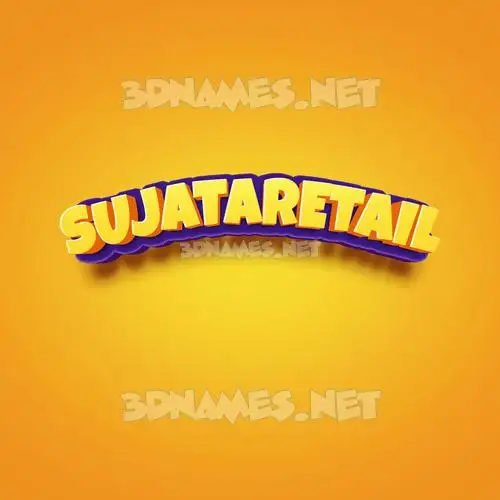 sujataretail in Orange Toon style - 3D name wallpaper sujataretail in Orange Toon style - 3D name wallpaper
