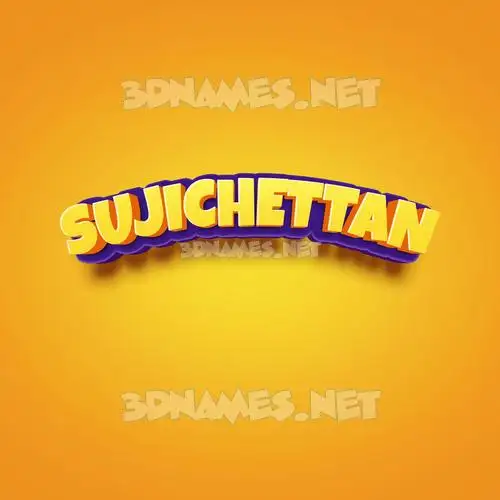sujichettan in Orange Toon style - 3D name wallpaper sujichettan in Orange Toon style - 3D name wallpaper