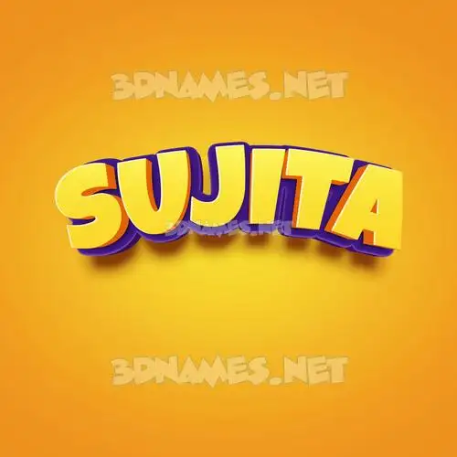 sujita in Orange Toon style - 3D name wallpaper