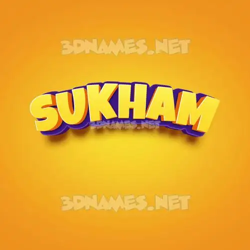 sukham in Orange Toon style - 3D name wallpaper sukham in Orange Toon style - 3D name wallpaper
