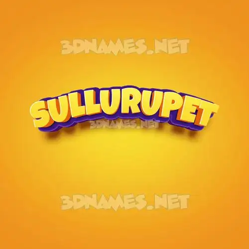 sullurupet in Orange Toon style - 3D name wallpaper sullurupet in Orange Toon style - 3D name wallpaper