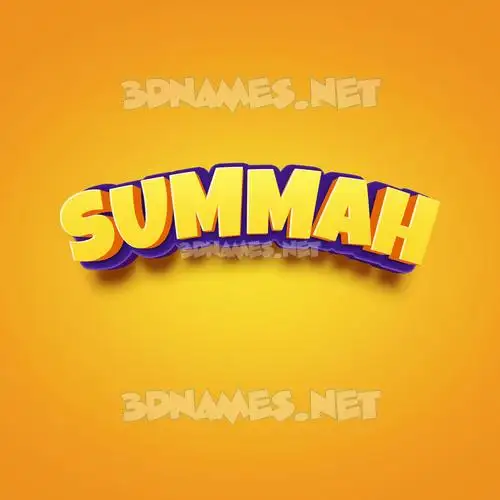 summah in Orange Toon style - 3D name wallpaper summah in Orange Toon style - 3D name wallpaper