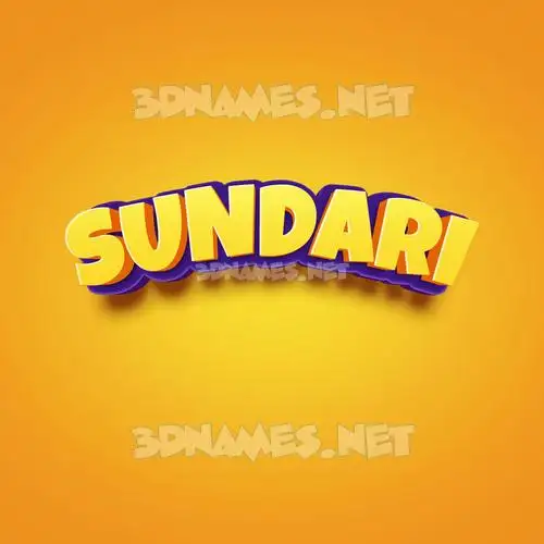 sundari in Orange Toon style - 3D name wallpaper sundari in Orange Toon style - 3D name wallpaper