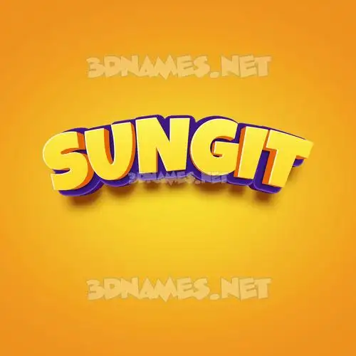 sungit in Orange Toon style - 3D name wallpaper sungit in Orange Toon style - 3D name wallpaper