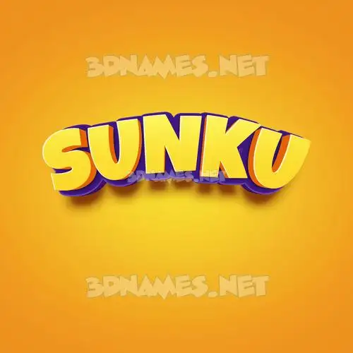 sunku in Orange Toon style - 3D name wallpaper sunku in Orange Toon style - 3D name wallpaper