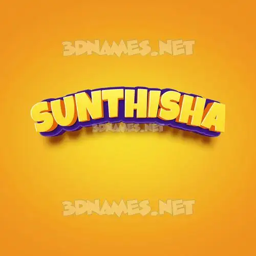 sunthisha in Orange Toon style - 3D name wallpaper sunthisha in Orange Toon style - 3D name wallpaper
