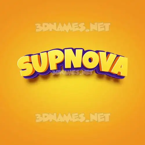 supnova in Orange Toon style - 3D name wallpaper
