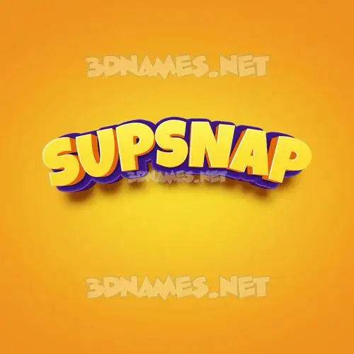 supsnap in Orange Toon style - 3D name wallpaper supsnap in Orange Toon style - 3D name wallpaper