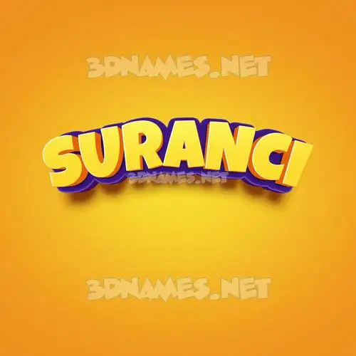 suranci in Orange Toon style - 3D name wallpaper